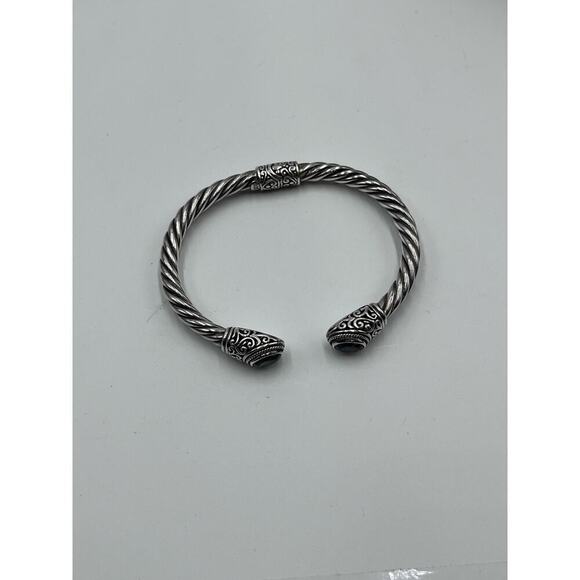 Sterling Silver Artisan 925 Mystic
Quartz Balinese Hinge Bangle Bracelet 20g - Picture 11 of 14